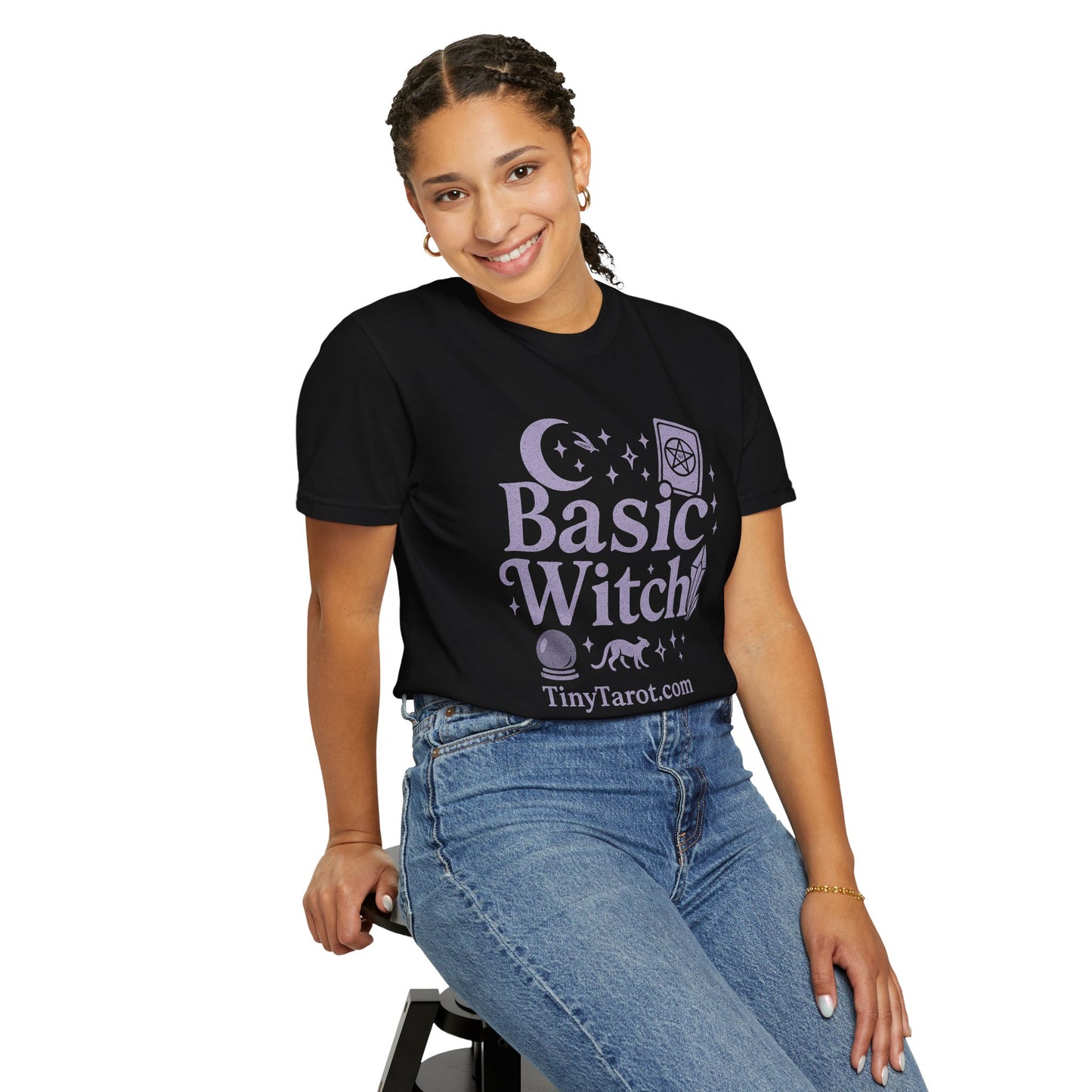 Basic Witch Unisex T-shirt - Tiny Tarot Tile Celebration